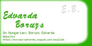 edvarda boruzs business card